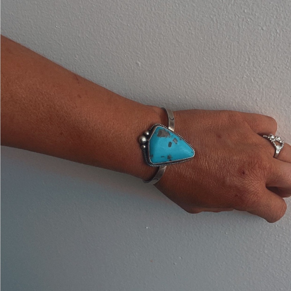 Sterling silver and turquoise bracelet